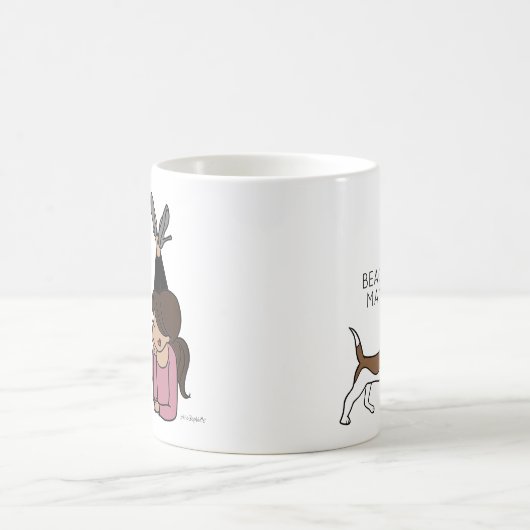 Aangepaste Beagle Mama Coffee-Mok Koffiemok (Center)