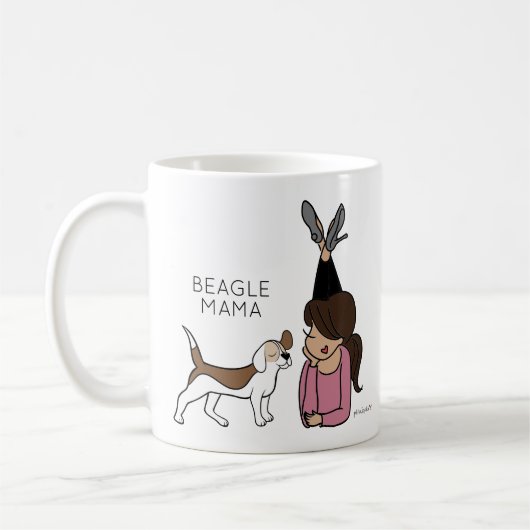 Aangepaste Beagle Mama Coffee-Mok Koffiemok (Links)