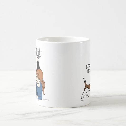Aangepaste Beagle Mama Coffee-Mok Koffiemok (Center)