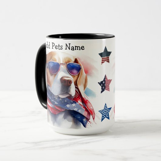 Aangepaste Beagle Mok (Voorkant links)