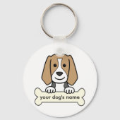 Aangepaste beagle sleutelhanger (Voorkant)