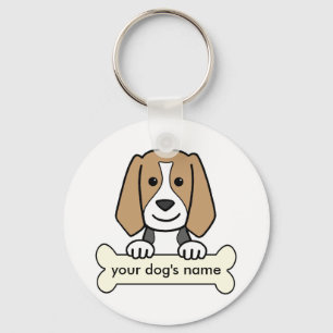 Aangepaste beagle sleutelhanger