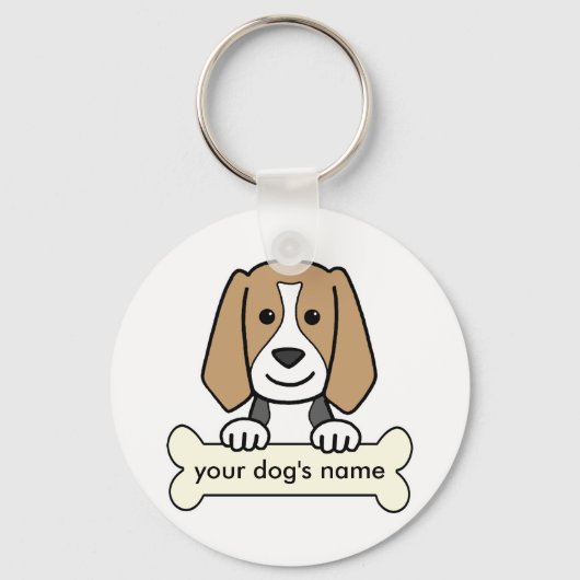Aangepaste beagle sleutelhanger (Voorkant)