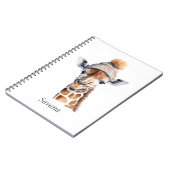 Aangepaste Beanie Bunch Giraffe Winterhoed Dagboek Notitieboek (Linkerzijde)