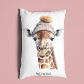 Aangepaste Beanie Bunch Giraffe Winterhoed Kussen