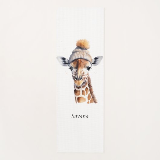 Aangepaste Beanie Bunch Giraffe Winterhoed Mat (Voorkant)
