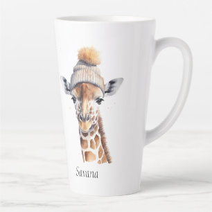 Aangepaste Beanie Bunch Giraffe Winterhoed Mok
