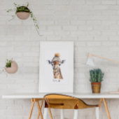 Aangepaste Beanie Bunch Giraffe Winterhoed Poster
