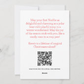 Aangepaste Beary Eerste Kerst QR Code Wenskaart Feestdagenkaart (Achterkant)