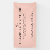 Aangepaste Beauty Saloon Naam met Label Line Banne Spandoek (Verticaal)