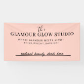 Aangepaste Beauty Saloon Naam met Label Line Banne Spandoek (Horizontaal)