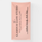 Aangepaste Beauty Saloon Naam met Label Line Banne Spandoek (Verticaal)