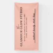 Aangepaste Beauty Saloon Naam met Label Line Banne Spandoek (Verticaal)