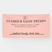 Aangepaste Beauty Saloon Naam met Label Line Banne Spandoek (Horizontaal)