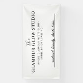 Aangepaste Beauty Saloon Naam met Label Line Spandoek (Verticaal)