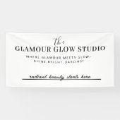 Aangepaste Beauty Saloon Naam met Label Line Spandoek (Horizontaal)