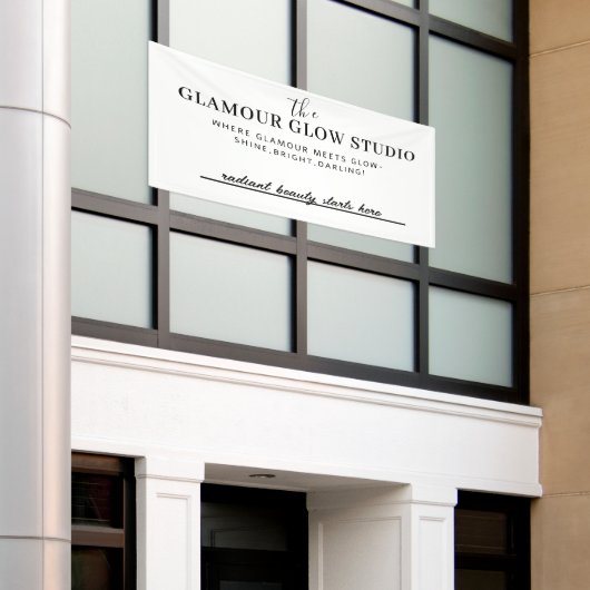 Aangepaste Beauty Saloon Naam met Label Line Spandoek (Buitenkant Gebouw)