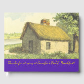 Aangepaste Bed & Breakfast Naam + rustiek huisje Gastenboek (Voorkant)