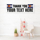 Aangepaste bedank-banner met vlag van Colorado Spandoek (Insitu)