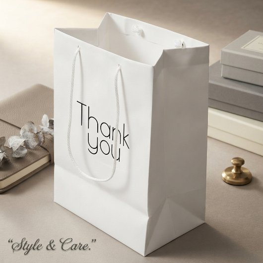 Aangepaste bedank middelste cadeautas Persoonlijke