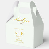 Aangepaste bedankbrief Monogram Mint Ice Bedankdoosjes (Voorkant)