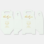 Aangepaste bedankbrief Monogram Mint Ice Bedankdoosjes (Ongevouwen)