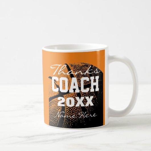Aangepaste bedankjes Basketbalcoach koffiemok (Rechts)