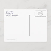 Aangepaste bedankkaart bloemige nepleerwandkaarten briefkaart (Achterkant)