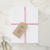 Aangepaste bedankkaart kerstcadeaus tags cadeaulabel (Met Touw)