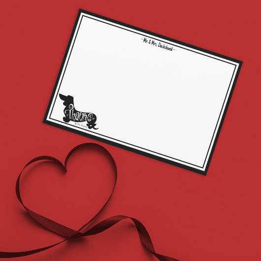 Aangepaste bedankkaart met dachshond leuke hond