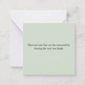 Aangepaste bedankkaart met kolibrie motief notitiekaartje (Achterkant)