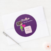 Aangepaste bedankkaart voor uw aankooplabels ronde sticker (Envelop)