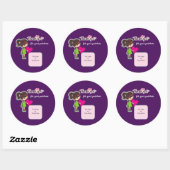 Aangepaste bedankkaart voor uw aankooplabels ronde sticker (Vel)