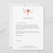 Aangepaste bedankkaarten voor Business Red Dragonf Bedankkaart (Voorkant)