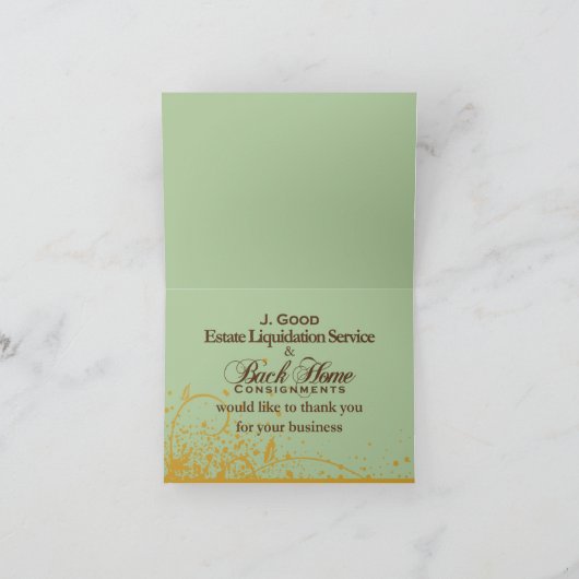 Aangepaste bedankkaarten voor thuiszendingen bedankkaart (Binnen)