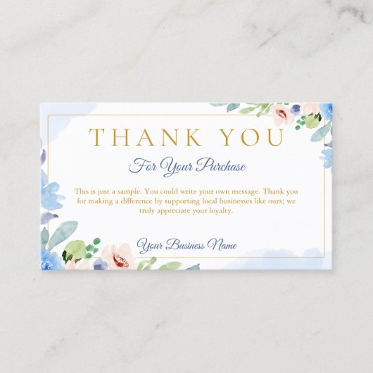 Aangepaste bedankkaarten voor zakelijk gebruik visitekaartje (Voorkant)