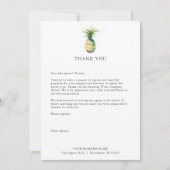 Aangepaste bedankkaarten voor zakelijke ananas bedankkaart (Voorkant)