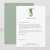 Aangepaste bedankkaarten voor zakelijke ananas bedankkaart (Voorkant / Achterkant)