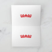 Aangepaste bedankkaartjes en feestversiering met v kaart (Binnen)