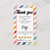 Aangepaste bedankorder Kaart invoegen | Voeg uw Lo Visitekaartje (Voorkant)