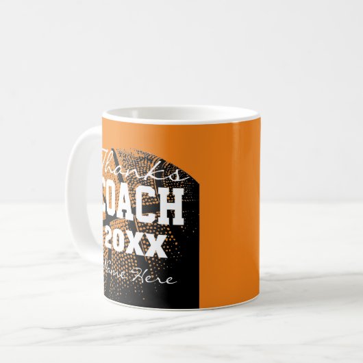 Aangepaste Bedankt Basketball-mok koffiebus Koffiemok (Voorkant links)