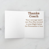 Aangepaste  Bedankt Coach-kaart, coachnaam (Binnen)