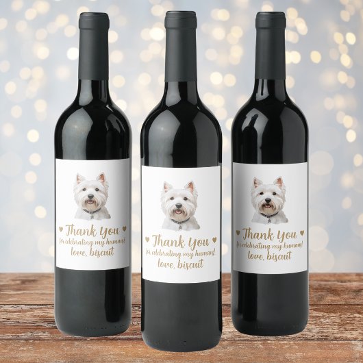Aangepaste Bedankt Hond Ik Ook Trouw Wijnlabel Wijn Etiket