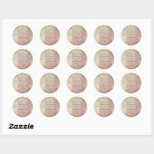 Aangepaste Bedankt Verf Roos Goudpasta Huid Ronde Sticker (Vel)