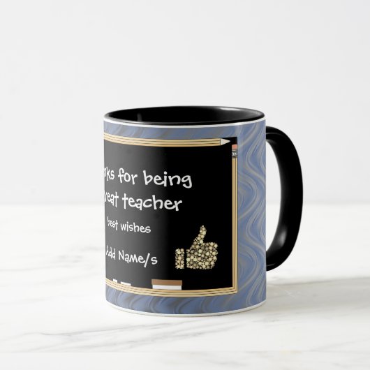 Aangepaste Bedankt voor leraar Mok (Voorkant rechts)