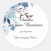 Aangepaste Bedankt voor uw bedrijf Ronde Sticker (Voorkant)