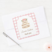Aangepaste bedanktafel sticker voor trouwtaart bed (Envelop)