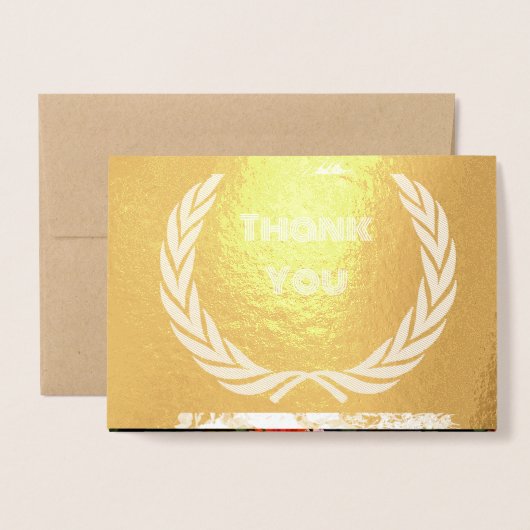 Aangepaste bedanktekst Kaart Foil Kaart (Voorkant met envelop)