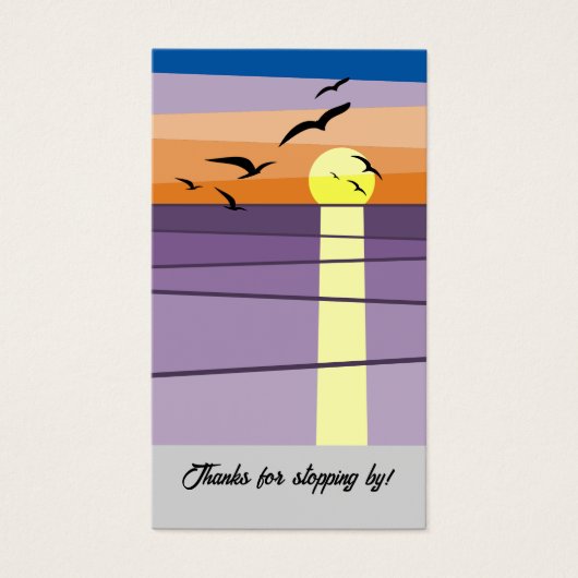 Aangepaste bedanktekst · Sunset Voucher Kaart (Voorkant)