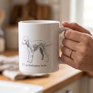 Aangepaste Bedlington Terrier-hondensoort Koffiemok